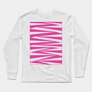 Geometric pink fan creative doodle art Long Sleeve T-Shirt